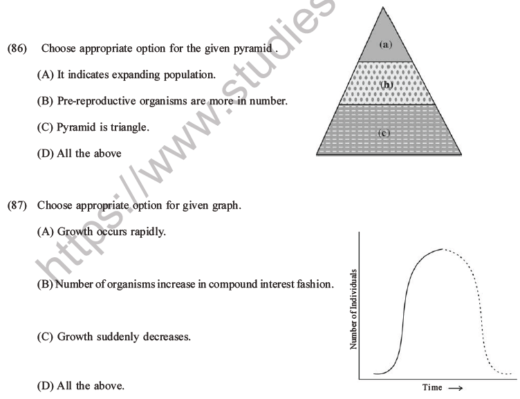 NEET Biology Organism And Population MCQs Set A, Multiple Choice Questions